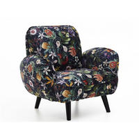 ARMLEHNENSESSEL Ben Samt Blumenmuster - Multicolor, Textil (90/83/87cm) - ATLANTIC home collection