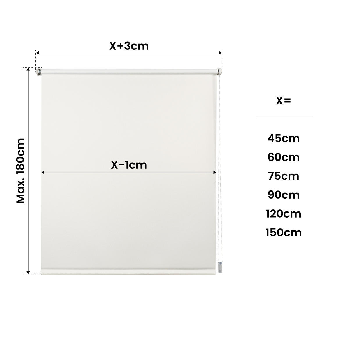 VERDUNKELUNGSROLLO | Ekrü, 120 cm x 180 cm - Beige, Kunststoff (120/180cm) - STORESDECO