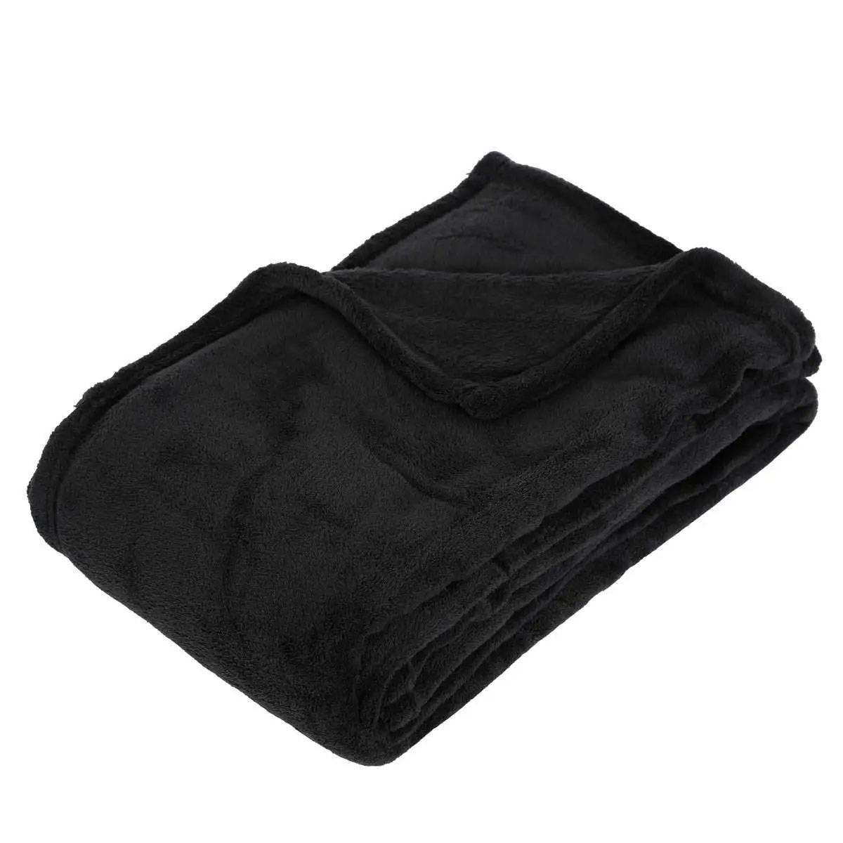 PLAID Fleece 125 cm - Schwarz, Textil (125/150cm) - Atmosphera Createur d´interieur