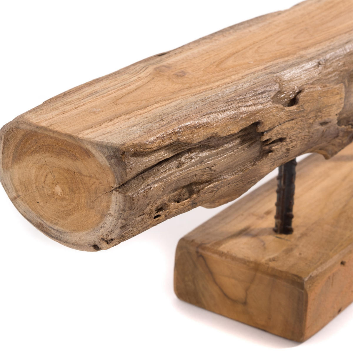 KERZENSTÄNDER Lumio Mahagoni Massivholz naturfarben - Naturfarben, Holz (62/17/10cm) - DESIGN DELIGHTS