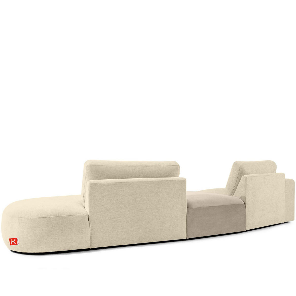 4-SITZER ECKSOFA ZUCCO Chenille rechts, Creme - Creme, Textil (350/84/105cm) - KONSIMO®