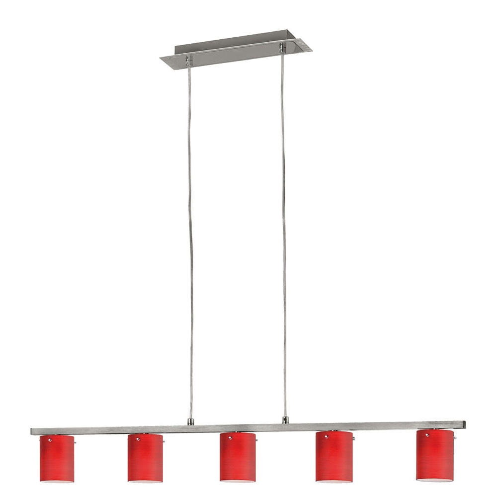 LED HÄNGELEUCHTE DRESS Aluminium Rot - Rot, Metall (91.5/7/110cm)