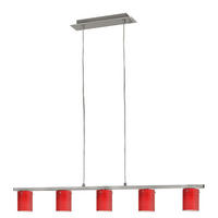 LED HÄNGELEUCHTE DRESS Aluminium Rot - Rot, Metall (91.5/7/110cm)