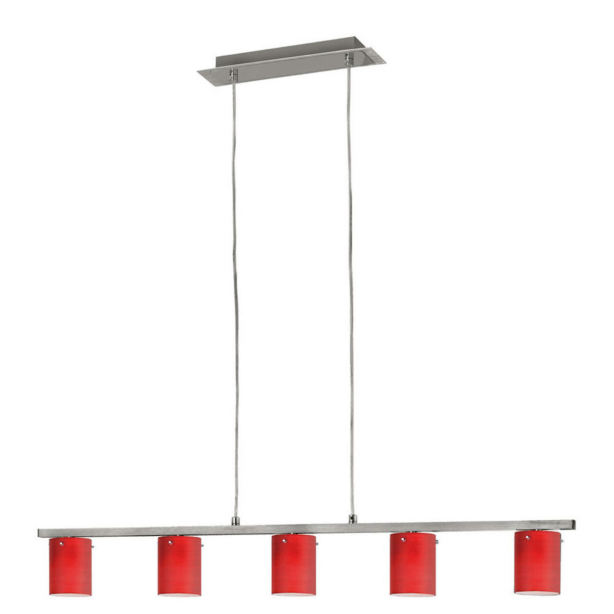 LED HÄNGELEUCHTE DRESS Aluminium Rot - Rot, Metall (91.5/7/110cm)