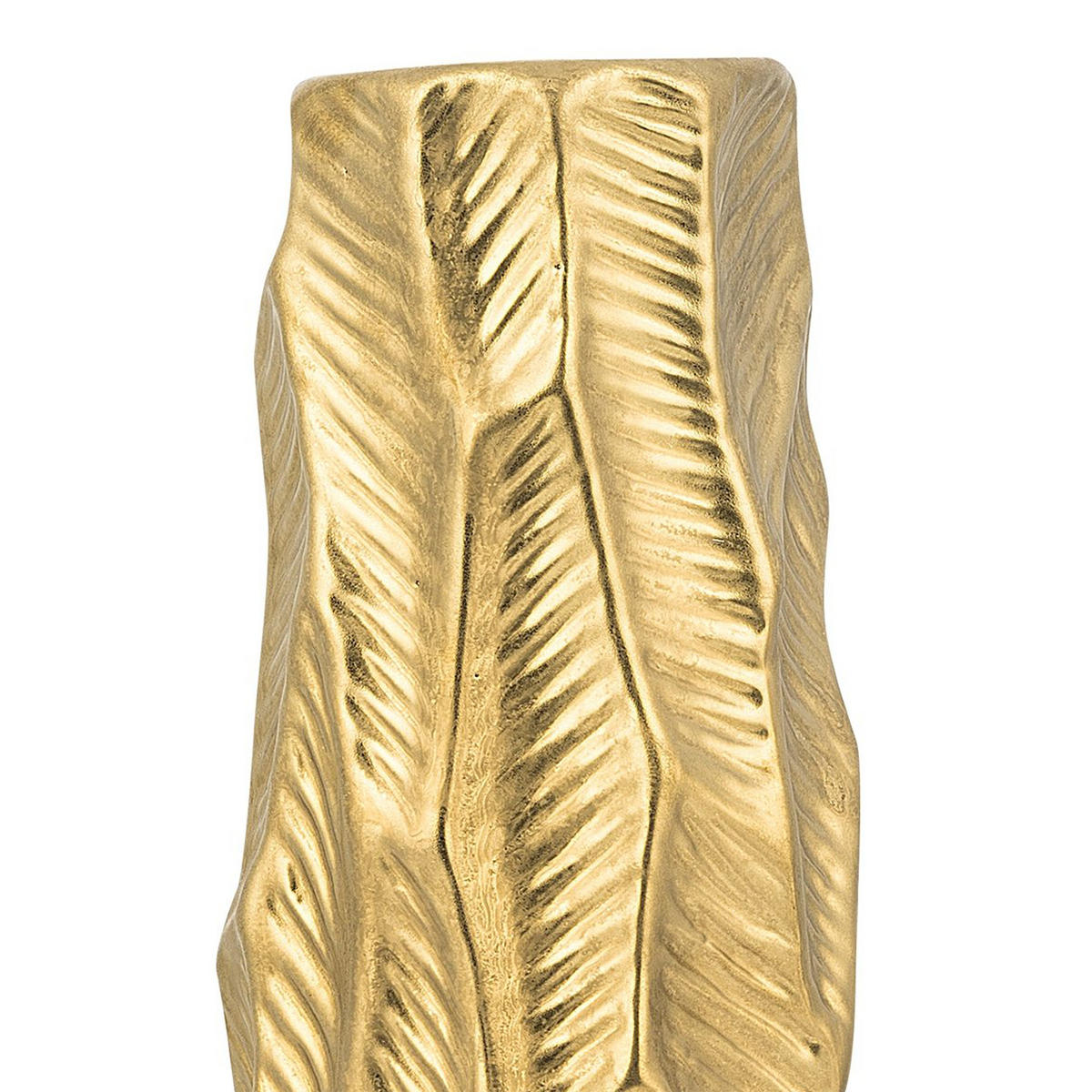DEKOVASE Steinzeug gold Zafar - Goldfarben, Keramik (37cm) - Beliani