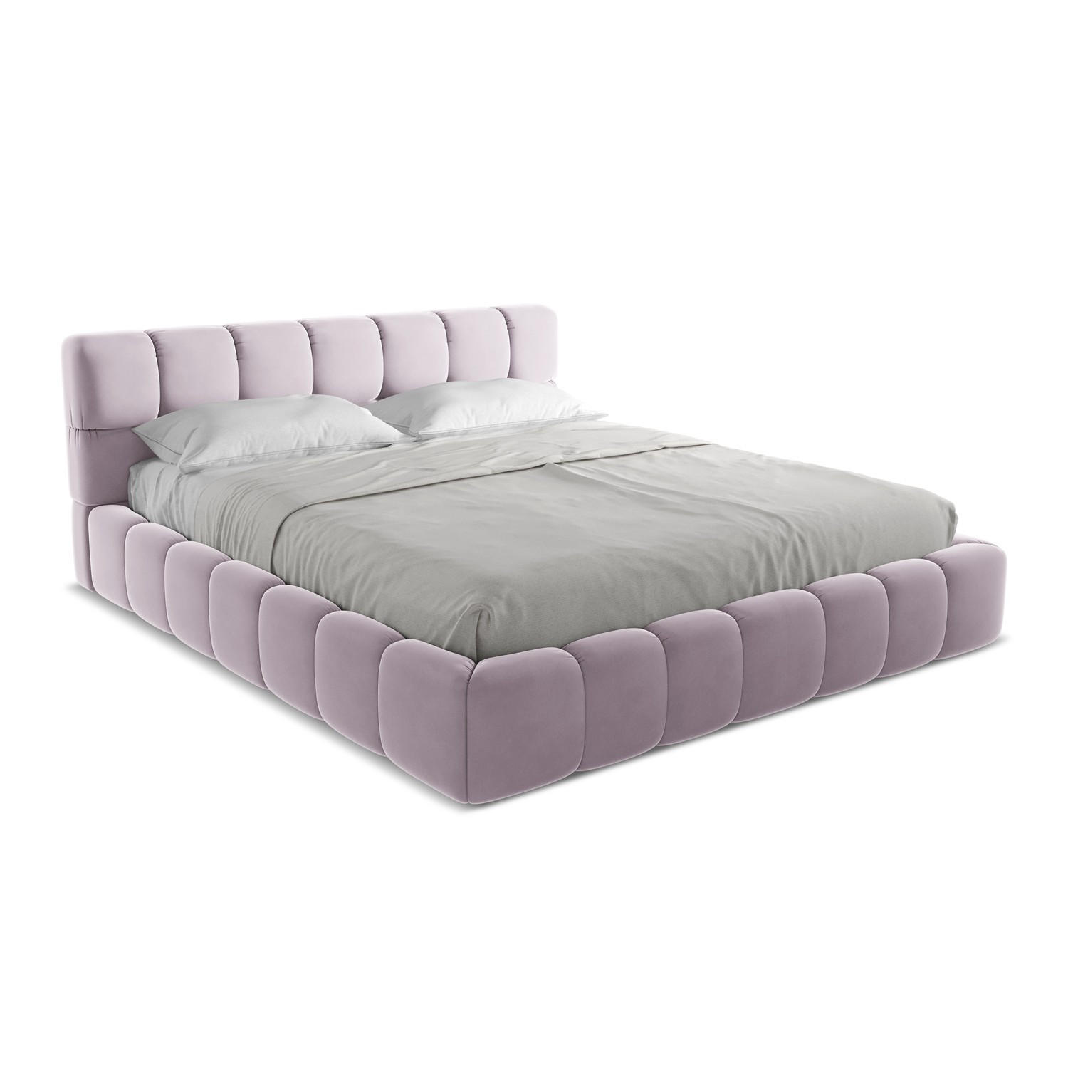 POLSTERBETT mit Bettkasten und Lattenrost 200x228 Violett - Lila/Flieder, Kunststoff/Textil (180/200cm) - LaMiaSofa