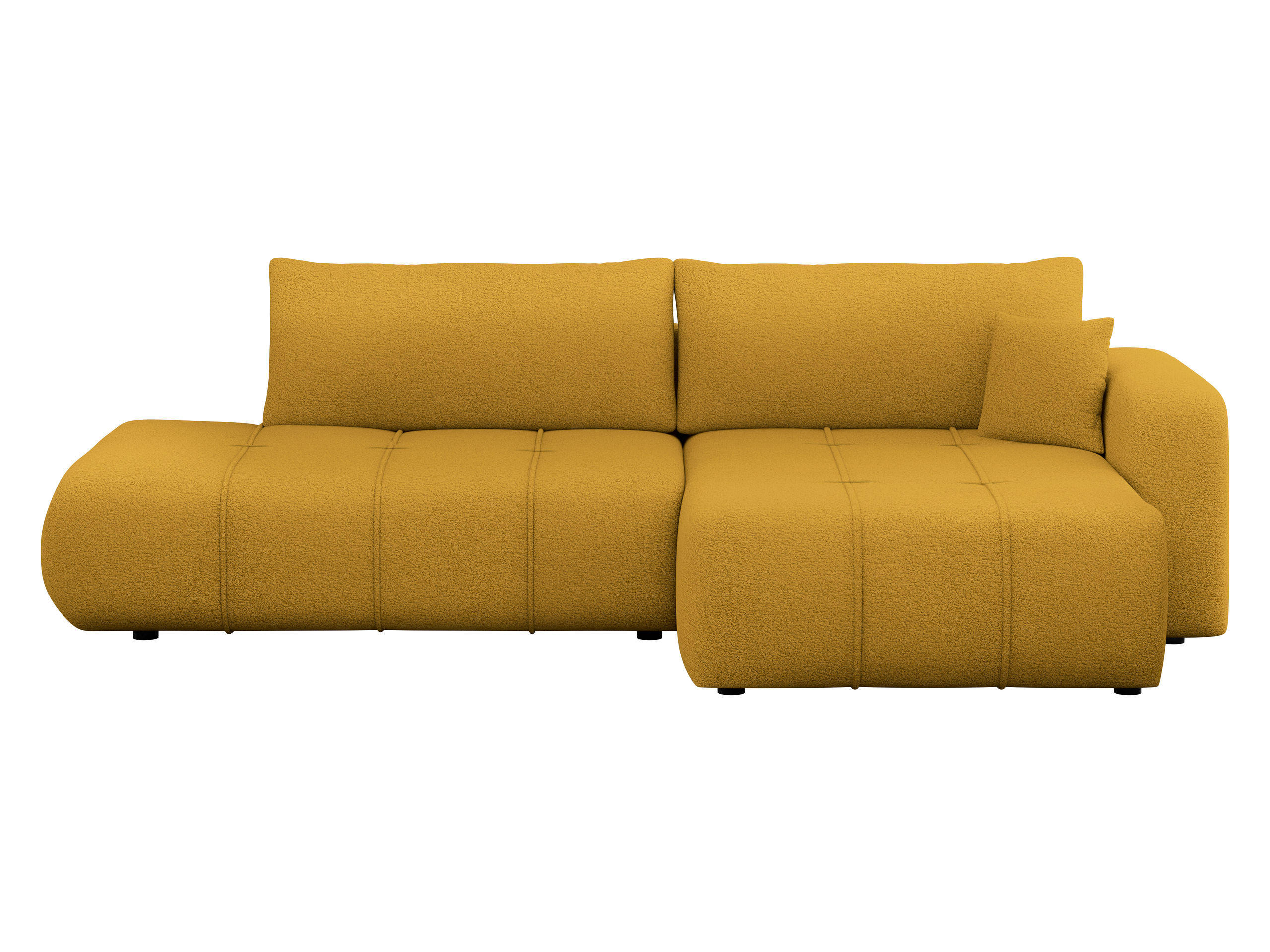 ECKSOFA Furyn O, Seite: Rechts - Gelb/Schwarz, Holzwerkstoff/Kunststoff (262/145cm) - MIRJAN24