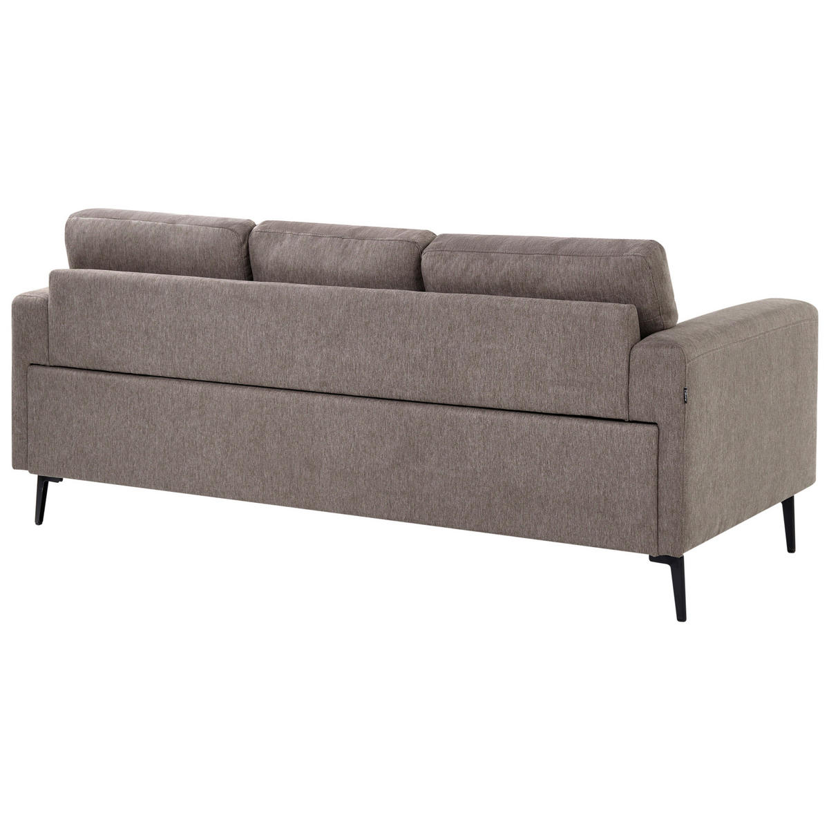 3-SITZER-SOFA Stoff Braun Lousto - Schwarz/Braun, Textil (213/85/65cm) - Beliani