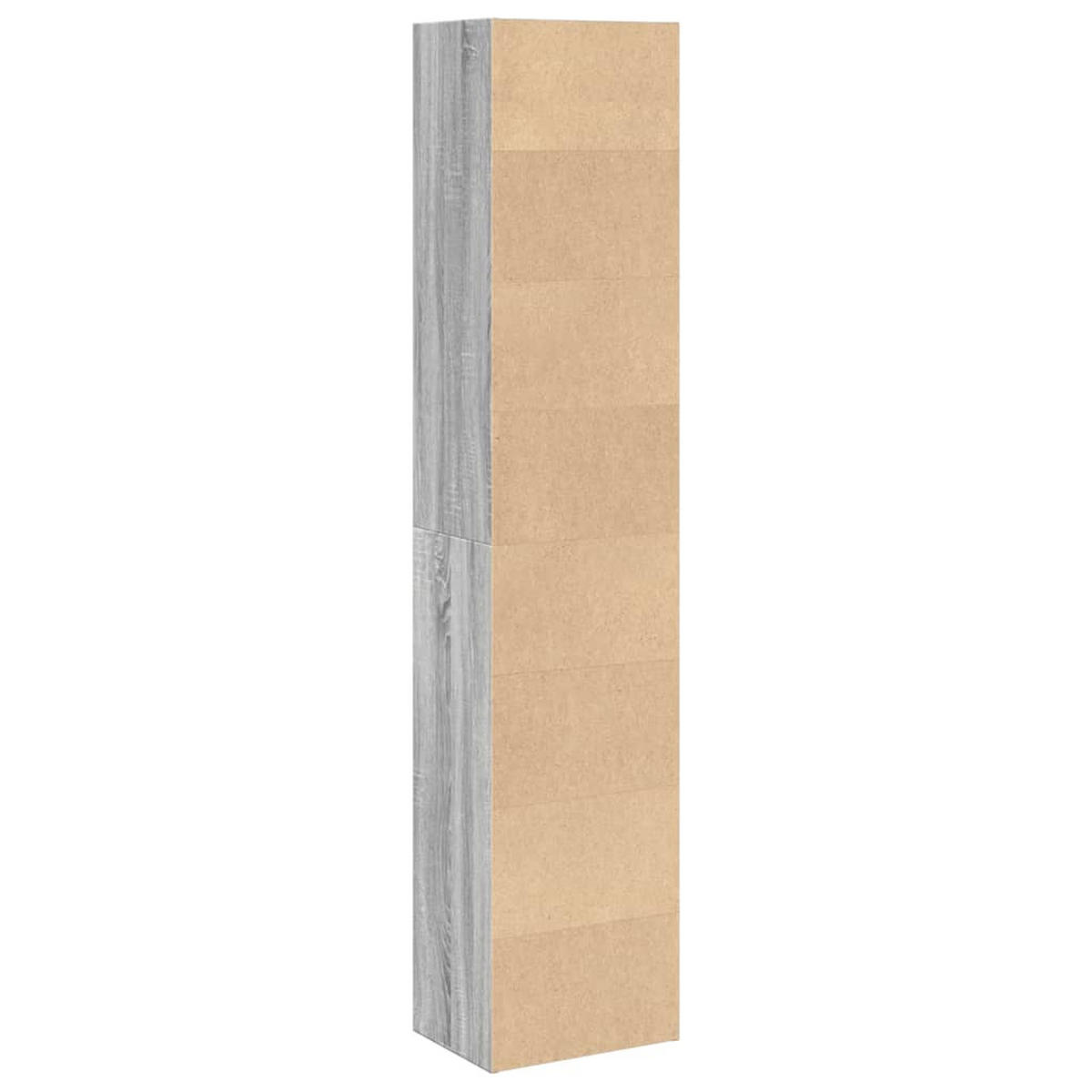 BÜCHERREGAL mit 5 Fächern 40/30/189 cm Holzwerkstoff Grau Sonoma Dekor - Silbereichenfarben, Holz (40/189/30cm) - vidaXL