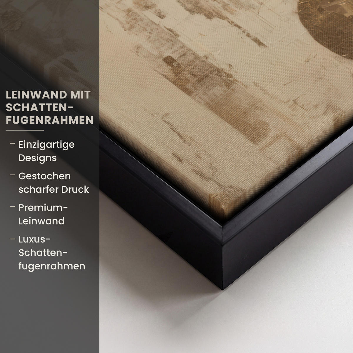 LEINWAND Bilder mit Rahmen - Frau - Gold - Abstrakt - Textur - 30x40 - Goldfarben, Textil (30/40cm) - MuchoWow
