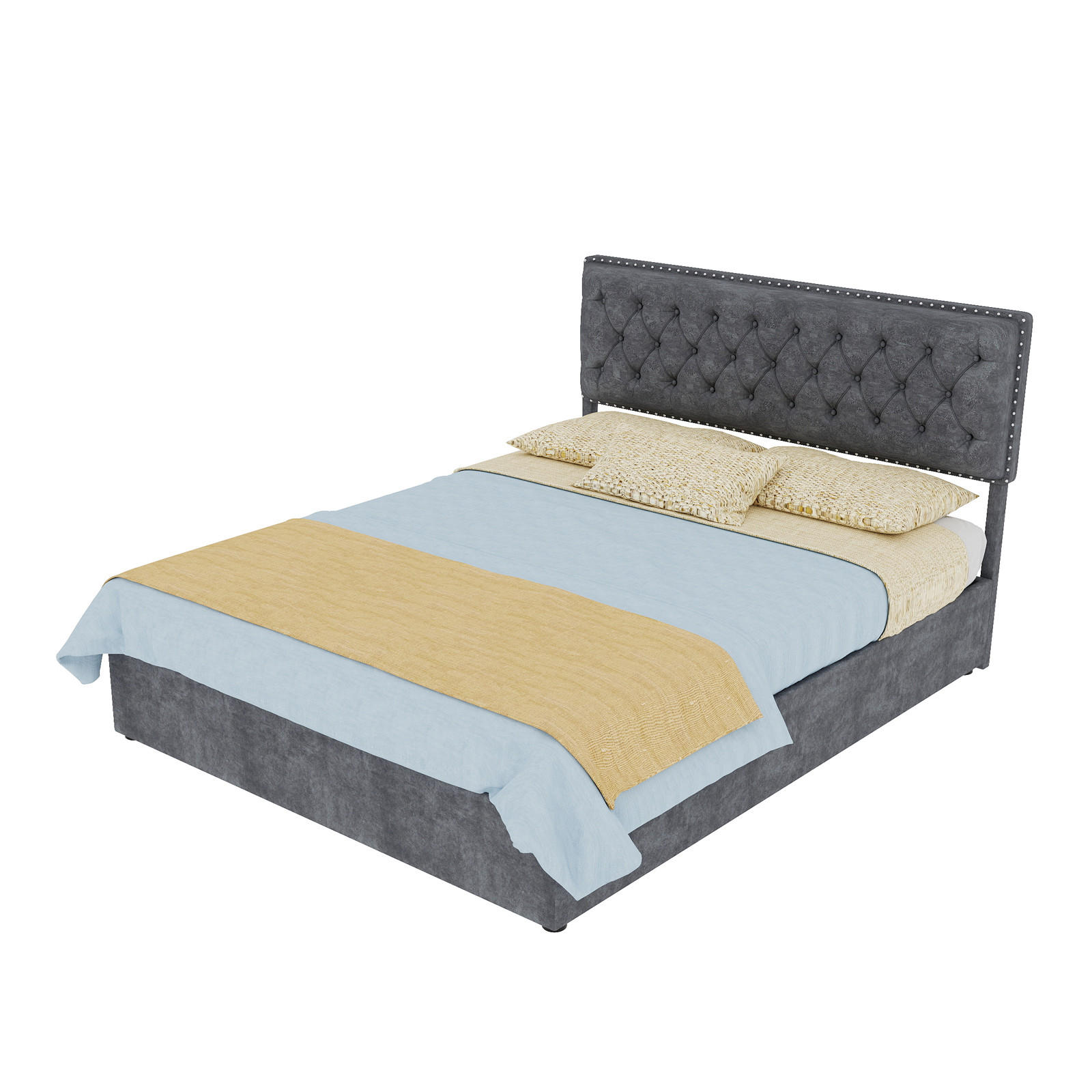 ComfortXL Stauraumbett Grau 140x200 cm