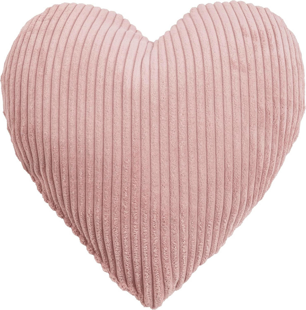 PLÜSCHKISSEN Herzform Shara hearts Herz - Altrosa, Textil (43cm) - Magma Heimtexx