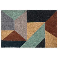 FUSSMATTE Bunt 40/60 cm Kokosfasern Kipmik - Multicolor, Textil (40/60cm) - Beliani