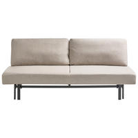 SCHLAFSOFA 3-Sitzer Stoff Beige Roykka - Beige, Textil (201/84/94cm) - Beliani