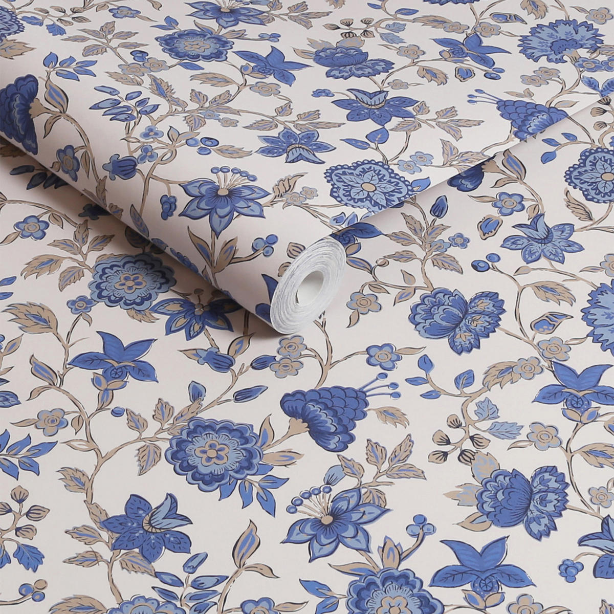 VLIESTAPETE Scot Blumen 1000x52cm - Blau, Papier/Kunststoff (52/1000cm) - Joules