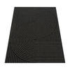 OUTDOOR Teppich Unifarben Spiralmuster Balkon, Terrasse schmutzabweisend Anthrazit Rechteckig 160x230 - Anthrazit, Textil (160/230cm) - KADIMA DESIGN
