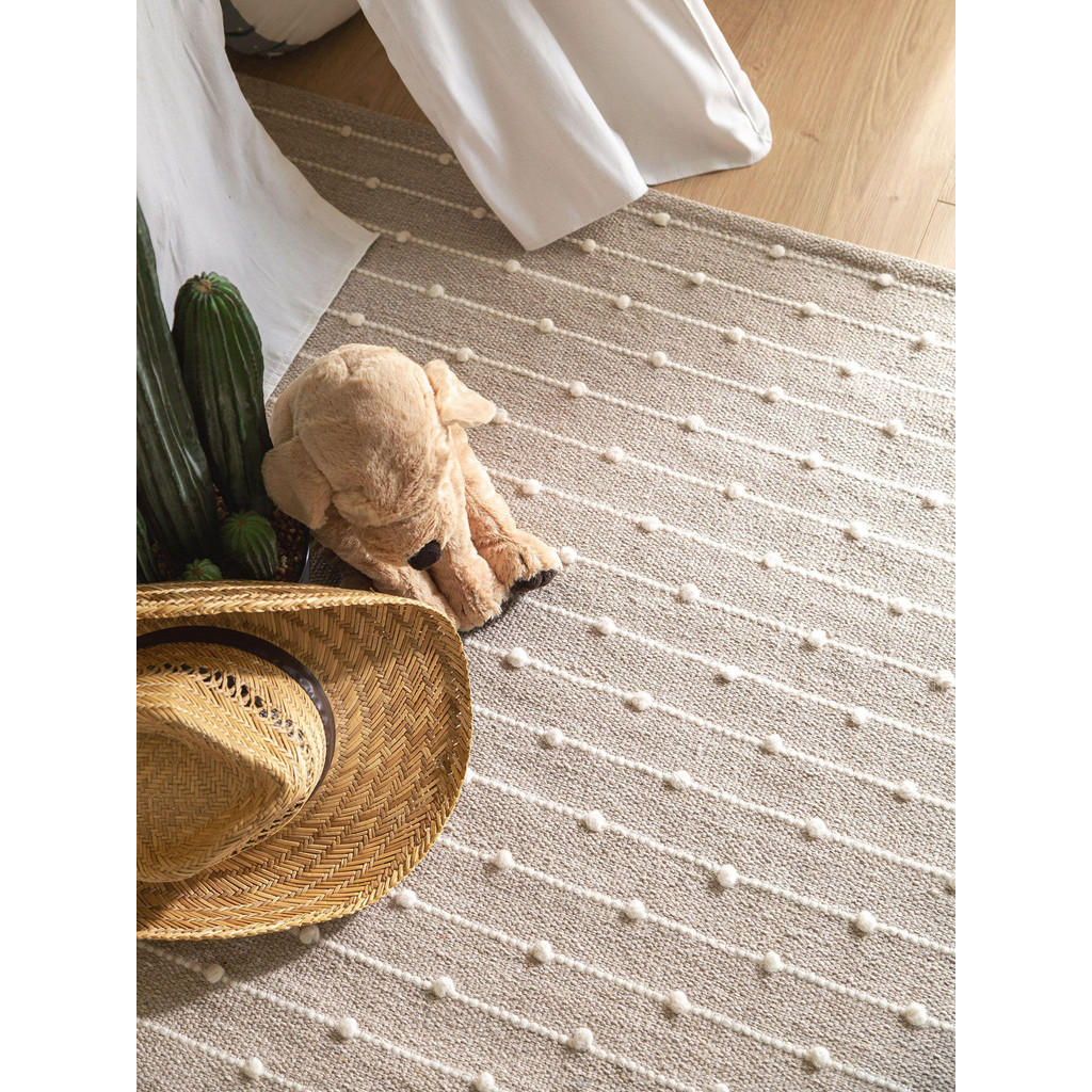 Thumbnail - Lytte Kinderteppich, Beige, Textil, Gestreift, Rechteckig, 160x230 cm, für Fußbodenheizung geeignet, Teppiche & Böden, T...