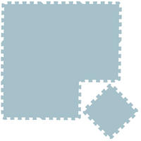 SPIELMATTE ab Null - 90 cm Baby Puzzlematte Blau - Blau, Kunststoff (30/30cm) - Littletom