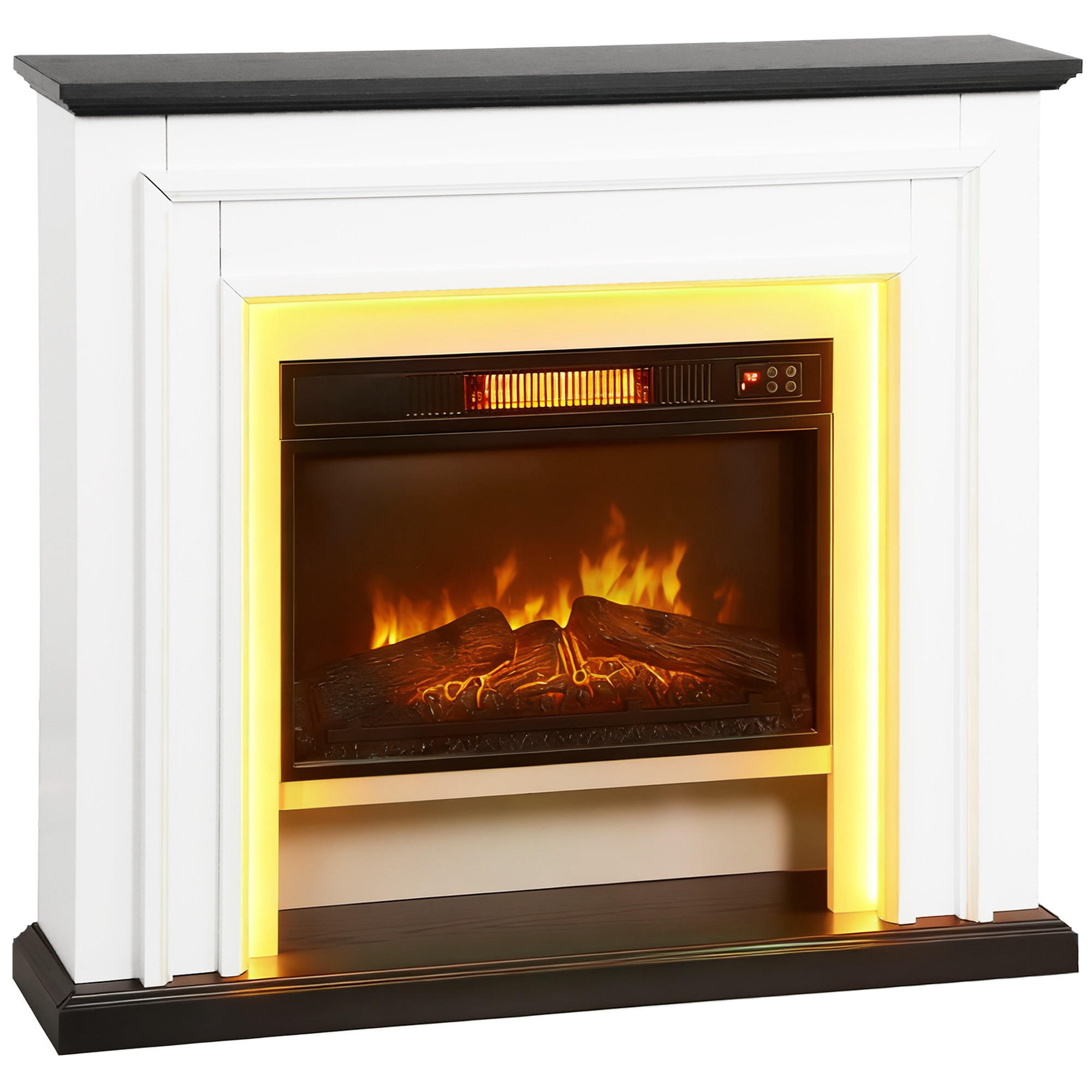 ELEKTROKAMIN DE-17071 1800 W RGB-LED-Flamme Schwarz - Schwarz, Metall (105/97/27cm) - ComfortXL
