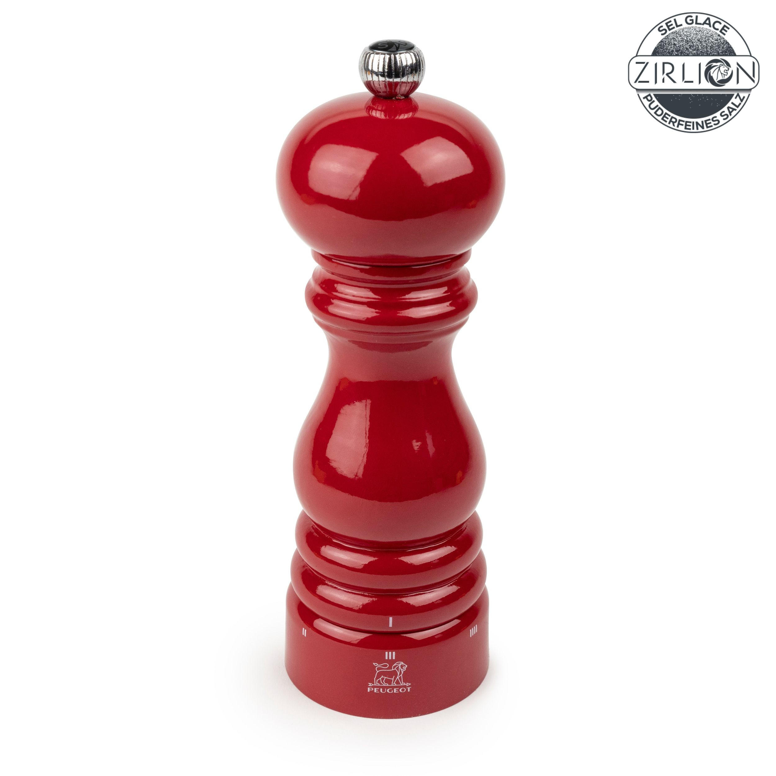 SALZMÜHLE Paris uSelect 18cm Buchenholz Passionsrot Zirkonia-Mahlwerk - Rot, Holz (5.9/18/5.9cm) - PEUGEOT