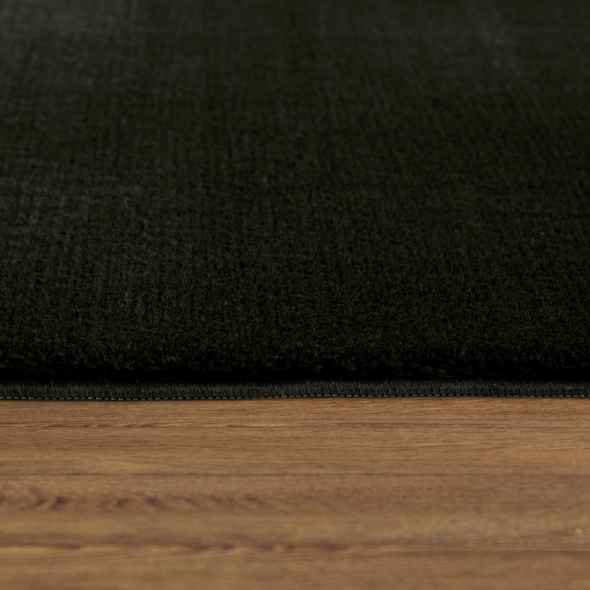 KURZFLORTEPPICH 120/120 cm Cadiz 630 - Schwarz, Textil (120/120cm) - Paco Home