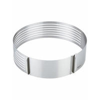 TORTENRING Silber 24/24/8.5 cm KH1474 - Silberfarben, Metall (24/8.5/24cm) - Kinghoff 