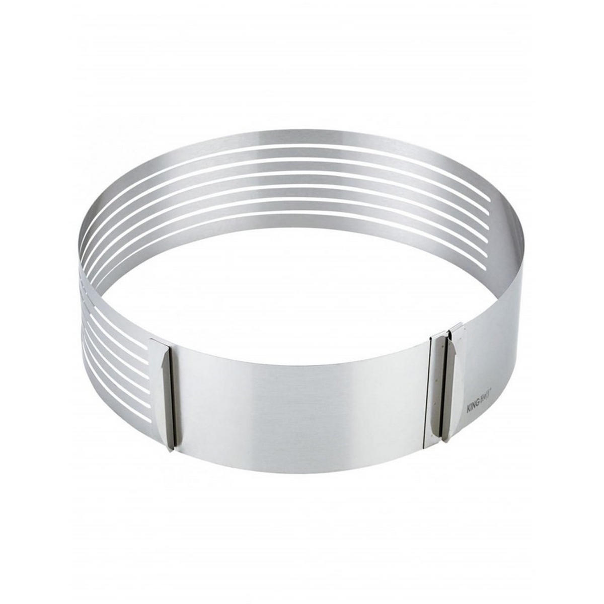 TORTENRING Silber 24/24/8.5 cm KH1474 - Silberfarben, Metall (24/8.5/24cm) - Kinghoff 