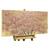 ÖLGEMÄLDE 120/60 cm - Pink/Braun, Holz/Textil (1.94/60cm) - KUNSTLOFT