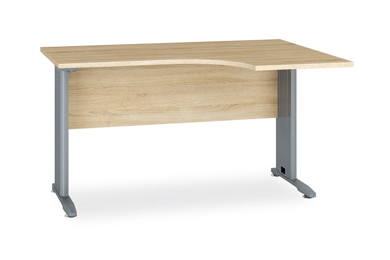 SCHREIBTISCH Optimal Sonoma Eiche hell 138 / 68-100 / 76cm - Braun, Holz/Holzwerkstoff (100/138/76cm) - Feldmann-Wohnen