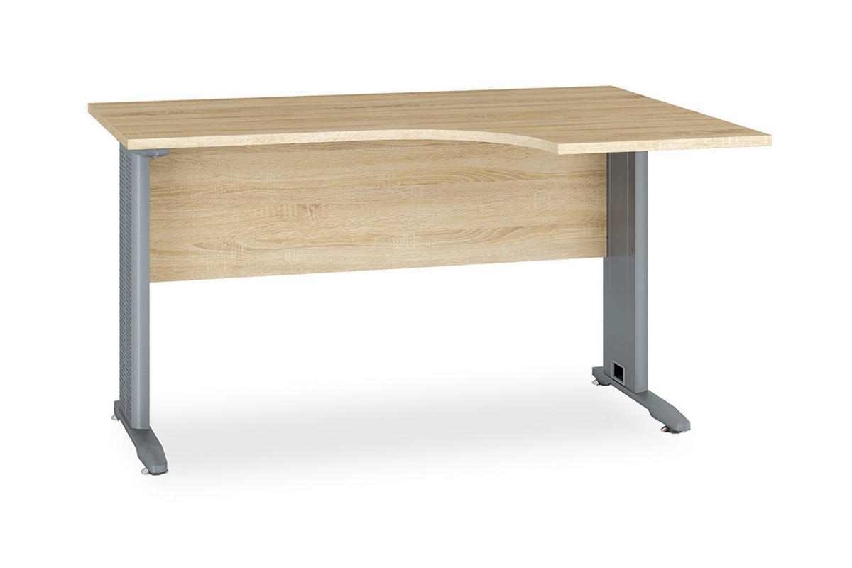 SCHREIBTISCH Optimal Sonoma Eiche hell 138 / 68-100 / 76cm - Braun, Holz/Holzwerkstoff (100/138/76cm) - Feldmann-Wohnen