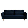 SCHLAFSOFA Ummo Dunkelblau Velours - Goldfarben/Dunkelblau, Textil/Metall (230/88/90cm) - Selsey