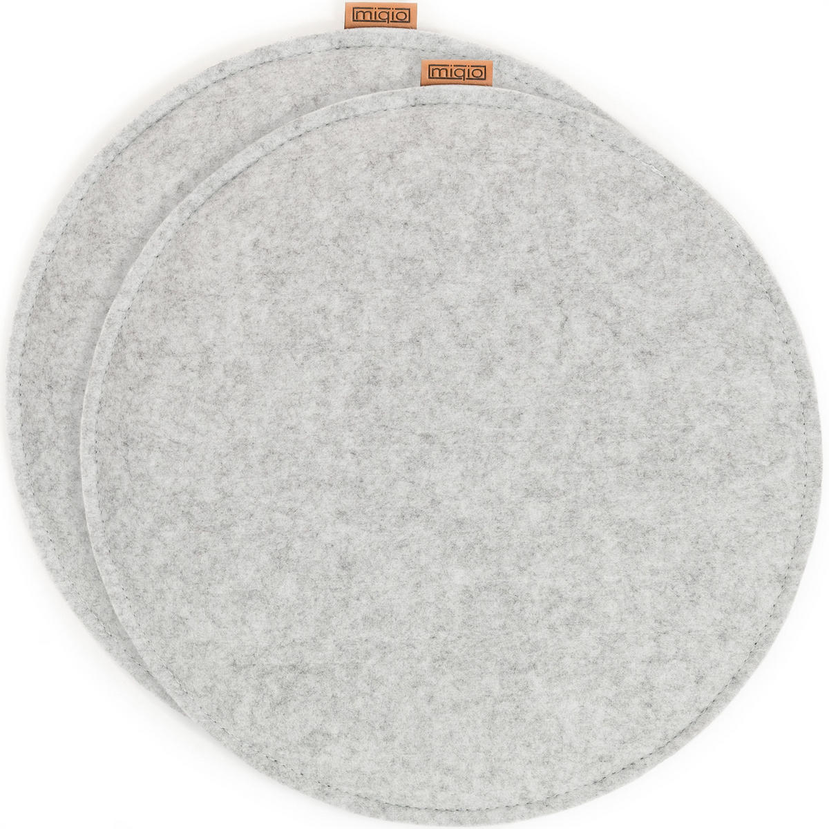 SITZKISSEN mit Antirutschnoppen 2er-Set - Hellgrau, Textil (35cm) - Miqio Design