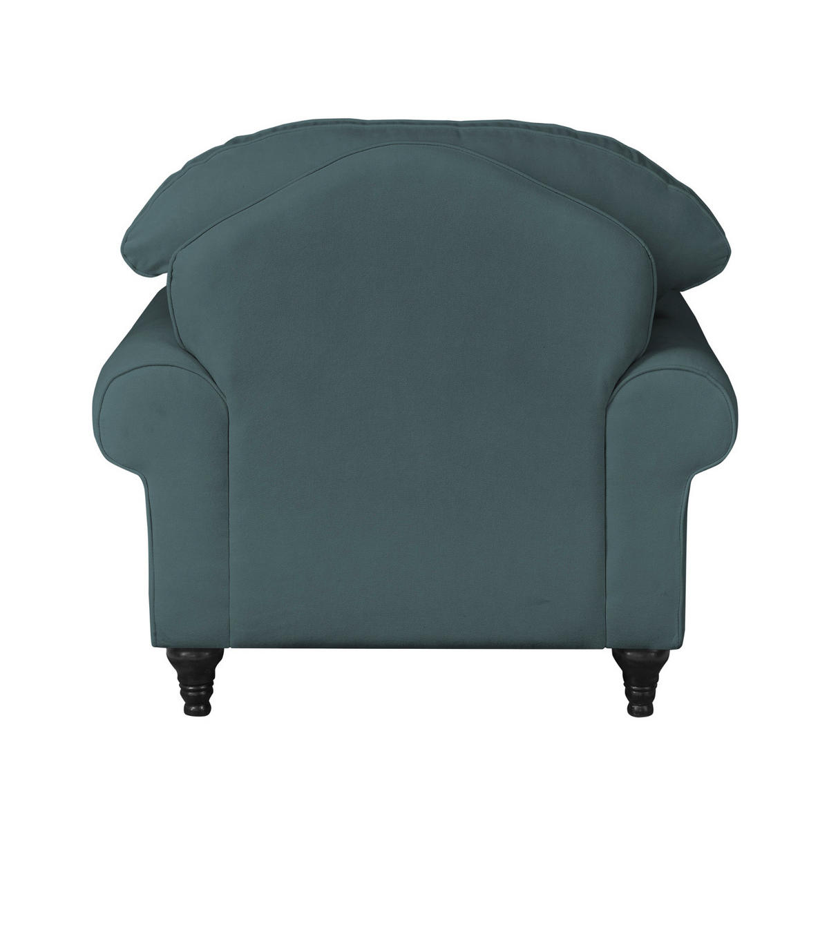 SESSEL blaugrün Landhaus, Loungesessel 110 cm - Dunkelgrün/Braun, Holz/Textil (110/95/100cm) - Furn.Design