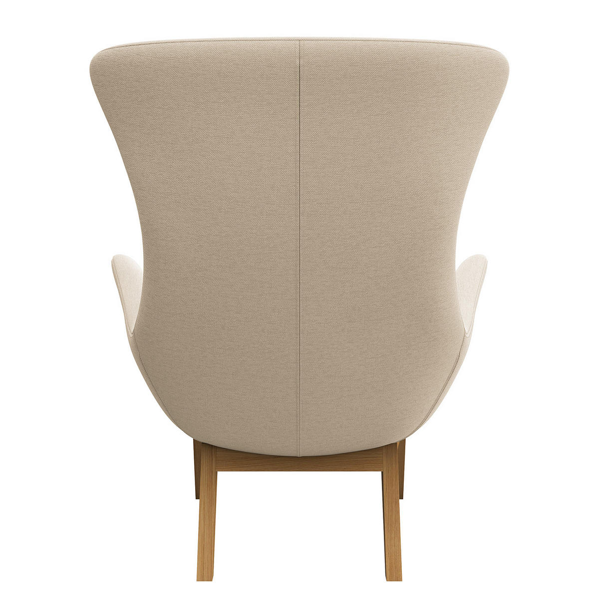 SESSEL - Webstoff - Eichefarben/Beige, Eichenholz/Holz (85/101/93cm) - home24