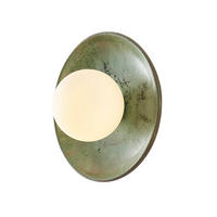 WANDLEUCHTE Evyra, Meergrün und weiß, 21cm - Weiß, Glas (21/21/13cm) - KOSILUM