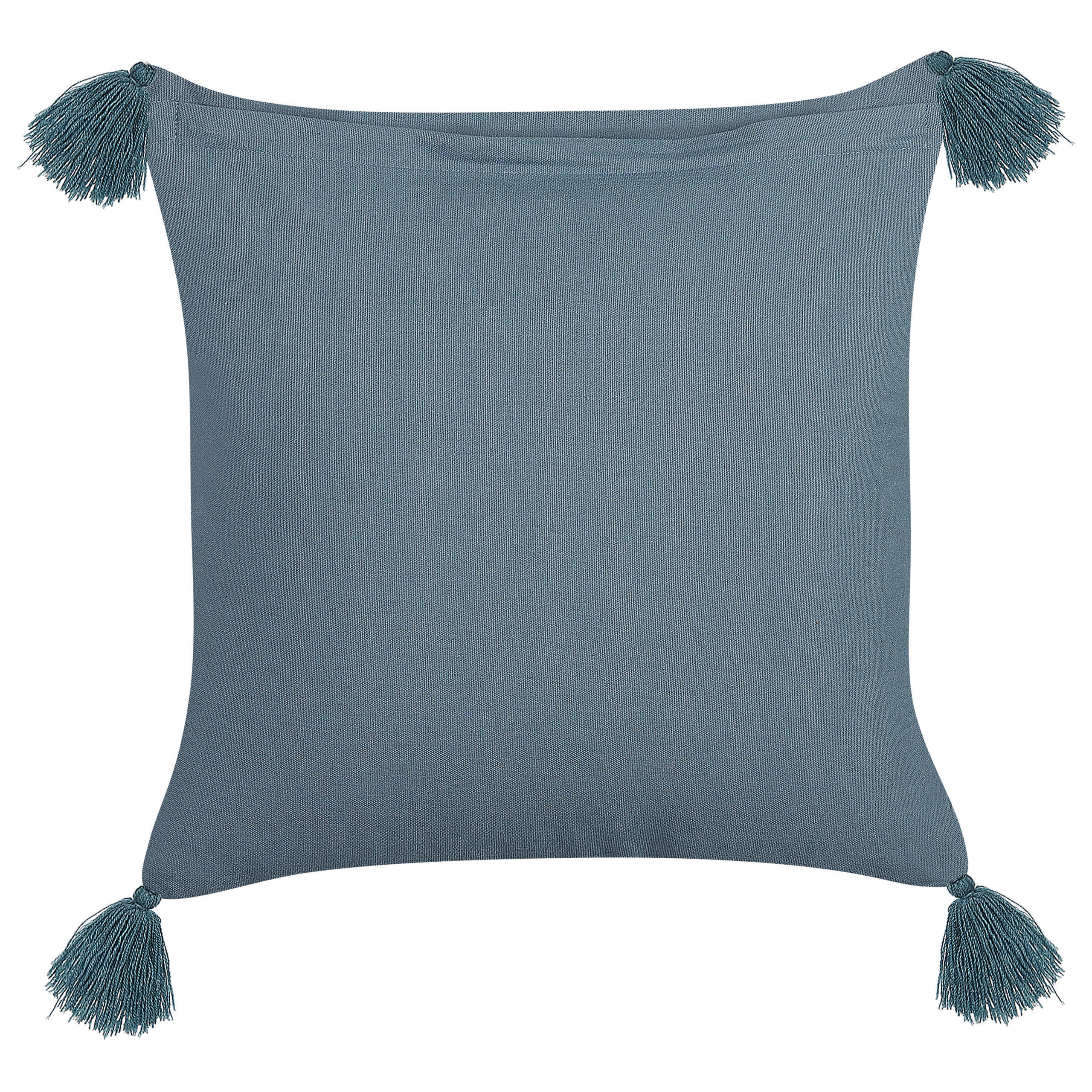 DEKOKISSEN Dunkelblau 45/45 cm Setaria - Dunkelblau, Textil (45/45cm) - Beliani