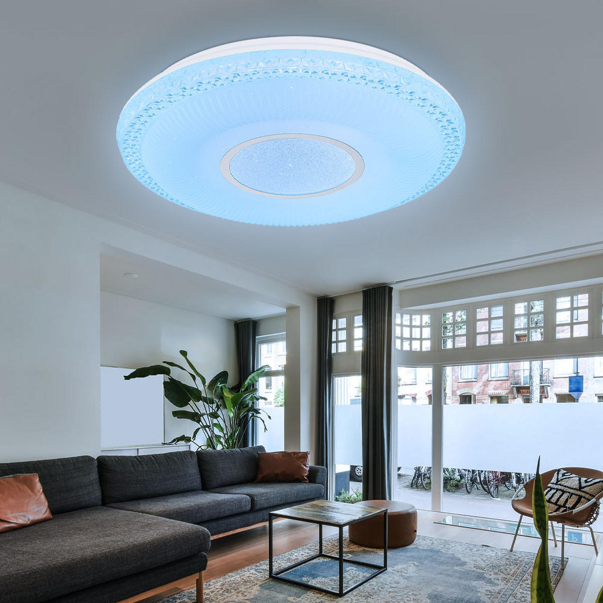 LED DECKENLEUCHTE Klemens Weiß Metall - Weiß, Metall (50/50/9cm) - Globo Lighting