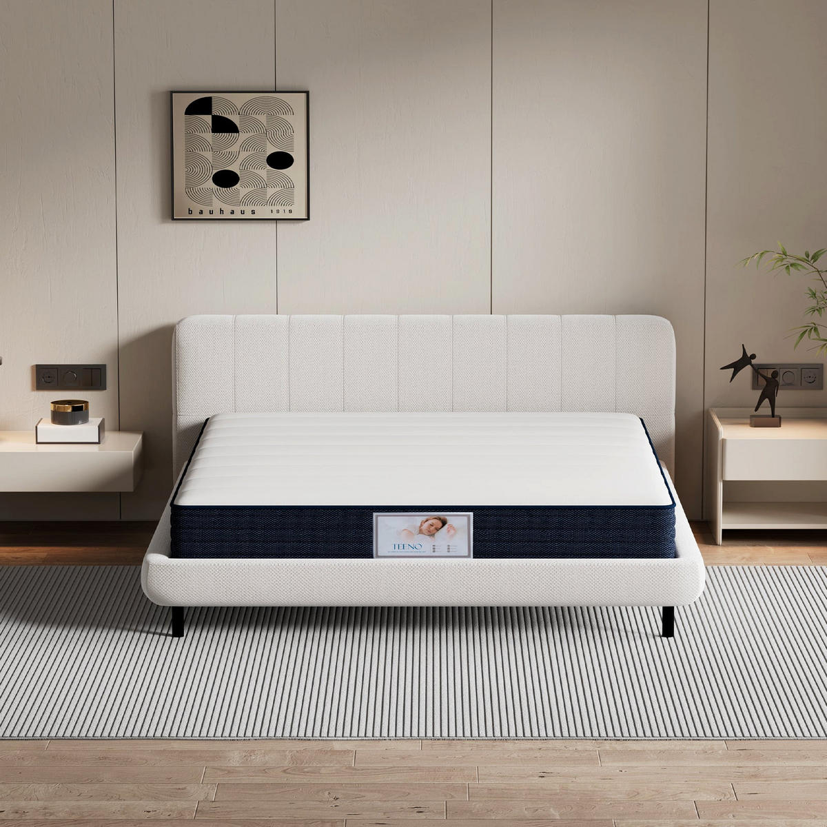 FEDERKERNMATRATZE komfortabel, 160/200 cm, Höhe ca.: 22 cm - Multicolor, Textil (160/200cm) - DEWINNER