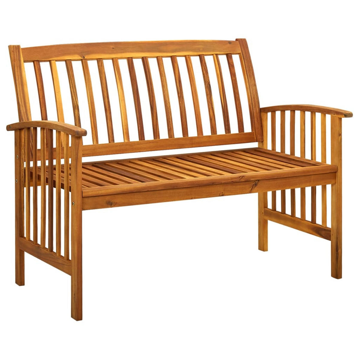 GARTENBANK Mit Kissen 119 Cm Massivholz Akazie - Dunkelgrau, Holz/Textil (119/90/64cm) - vidaXL