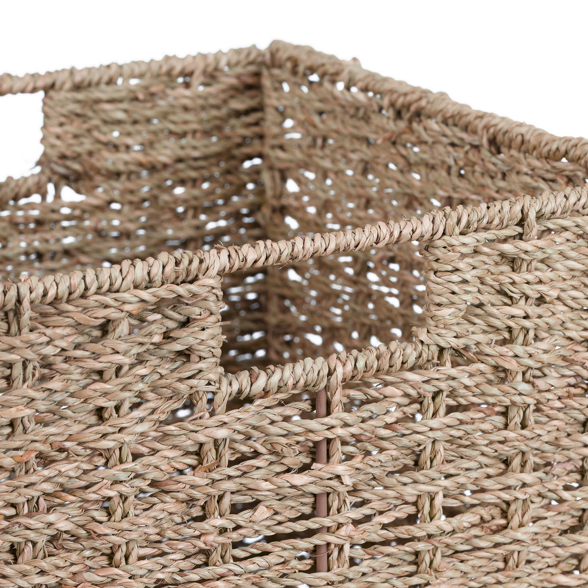 AUFBEWAHRUNGSKORB - Hellbraun, Textil/Metall (30/30/30cm) - Relaxdays