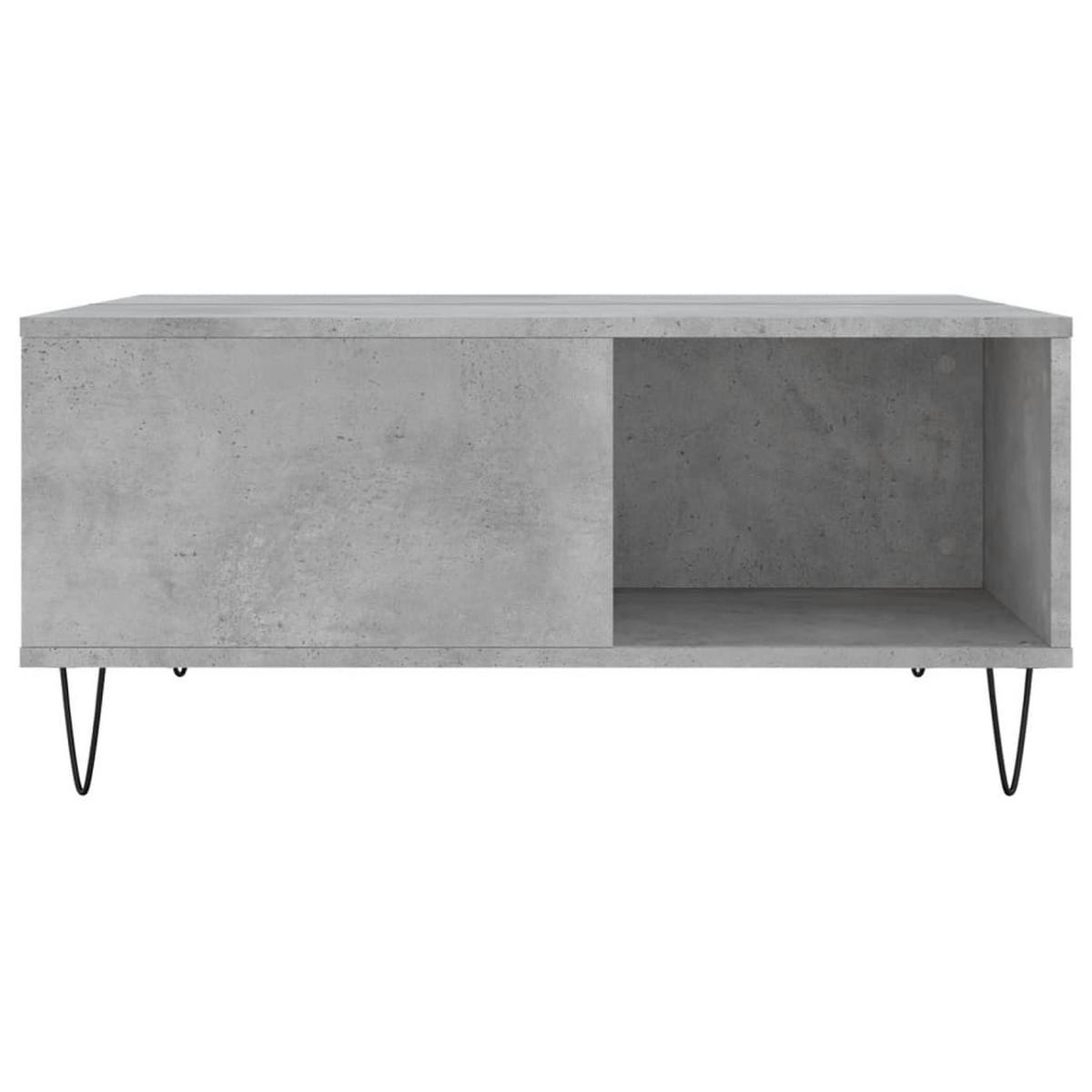 COUCHTISCH Betongrau 80x80x36,5 cm Holzwerkstoff - Grau, Holzwerkstoff (80/80/36.5cm) - furnicato