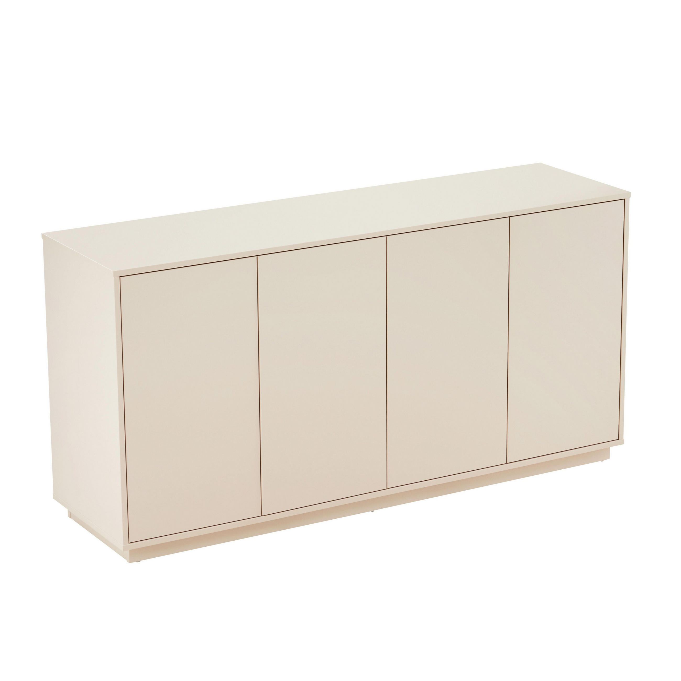 SIDEBOARD 160 cm, Ekru - Weiß, Holz (160/80/45cm) - Oviala
