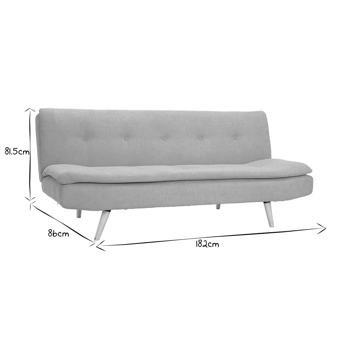 SCHLAFSOFA 3-Sitzer Skandinavisch Gelb SENSO - Gelb, Textil (86/81.5/182cm) - Miliboo