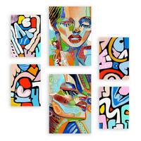 POSTER Set Mit 6 Lady Mazarelli In Weibliche Zusammenfassung A3 & A4 Rahmenlos - Klar, Papier (29/3cm) - Nacnic