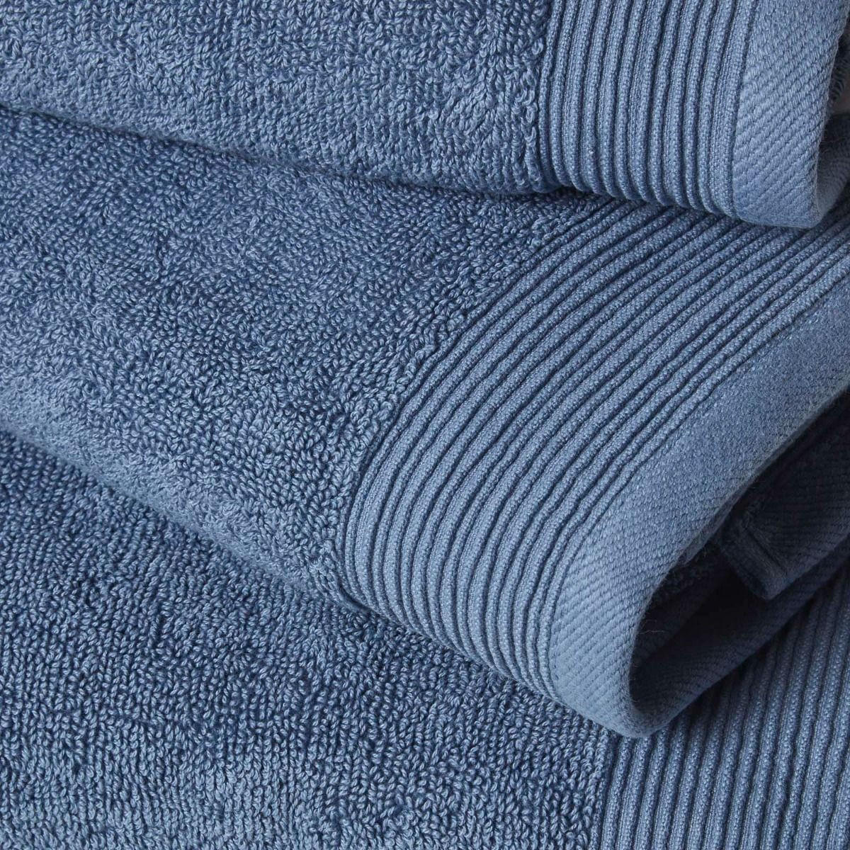 SEIFTUCH Excellence 2er-Set denimblau 30/30 cm - Blau, Textil (30/30cm) - Homescapes