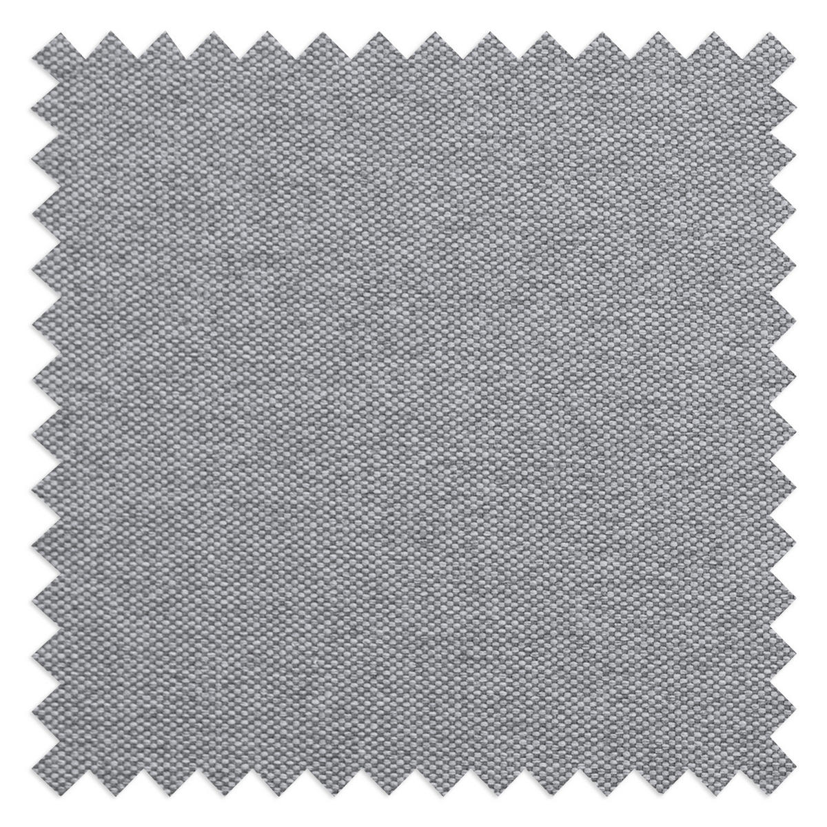 POLSTERHOCKER mit Holzfüßen - Hellgrau/Schwarz, Eichenholz/Textil (51/37/41cm) - home24