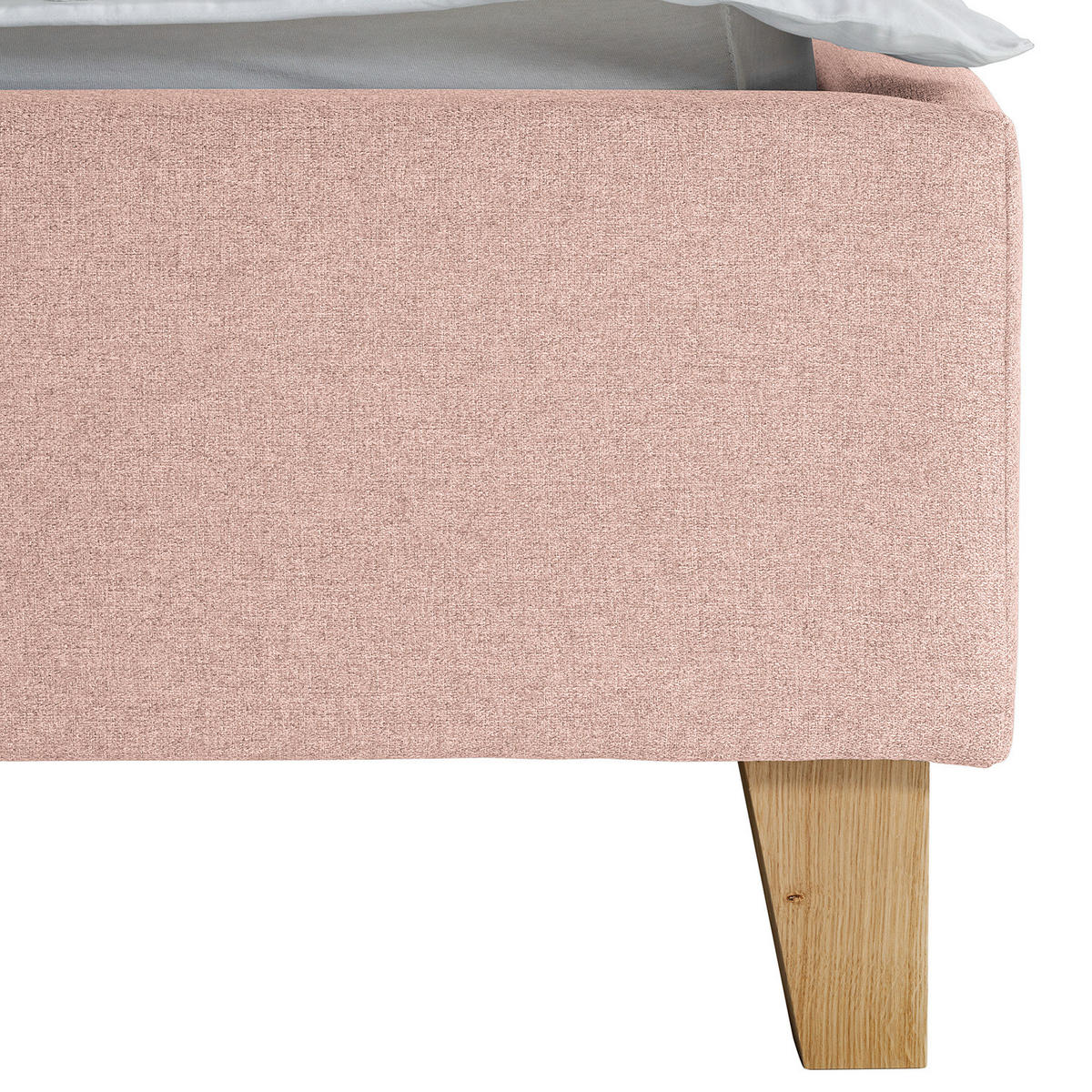 POLSTERBETT - Webstoff - Rosa, Holz/Textil (140/200cm) - home24