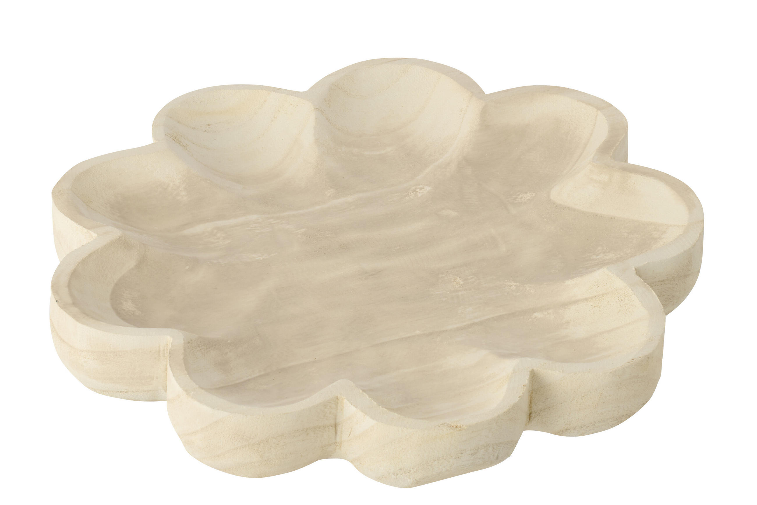 DEKORATIVES TABLETT BLUME - Weiß, Holz (7/38cm) - J-Line