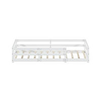 KINDERBETT Montessori 90/200 cm, weiß mit Lattenrost - Weiß, Holz (90/200cm) - MIVRAY