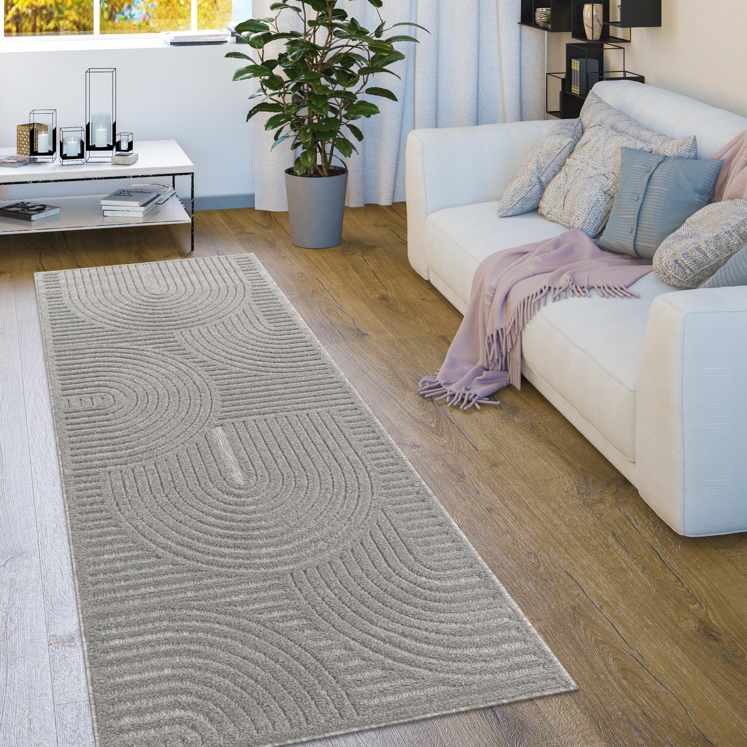 OUTDOORTEPPICH 60/100 cm Livorno 674 - Grau, Textil (60/100cm) - Paco Home